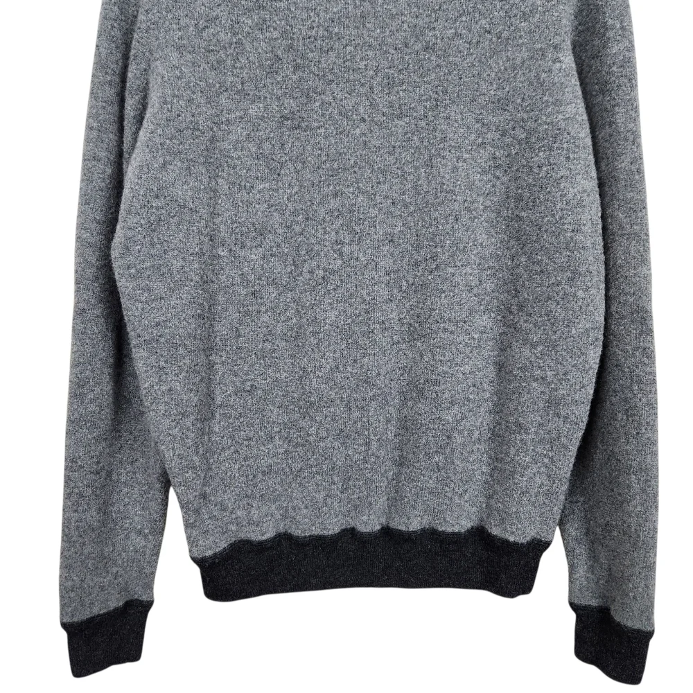 Alan Paine England Super Geelong Lambswool Sweater Grey UK 44 US Mens Size L